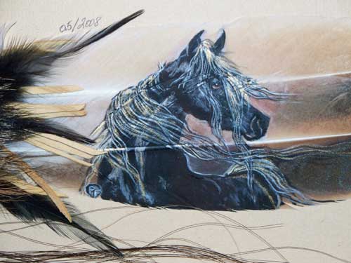Black Horse Painting