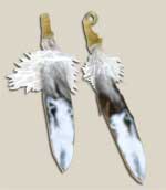 Hand Painted Feather Hat Pin