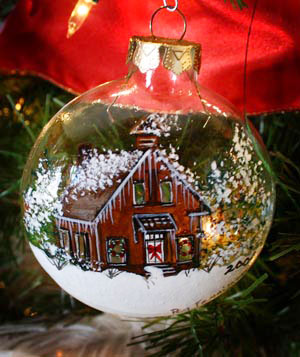 Hand painted christmas ornaments