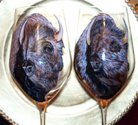 hand painted wine glasses