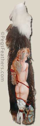 The Ribbon - A Feather Painting by Peg Fennimore