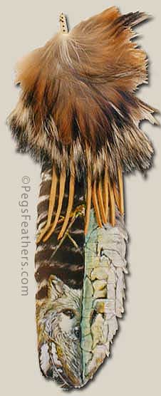 The Ribbon - A Feather Painting by Peg Fennimore